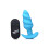 21X Vibrating Silicone Swirl Butt Plug w/ Remote Control - Blue 1