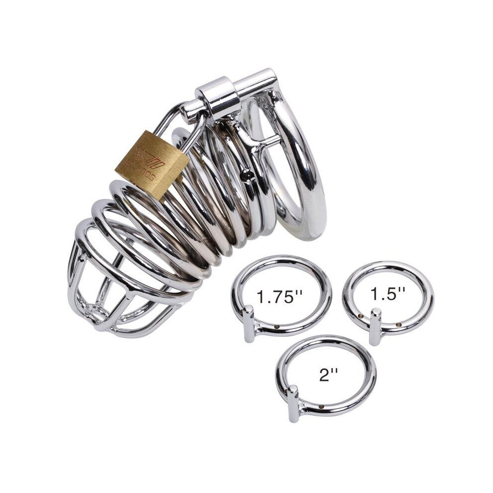 Chromed Bird Cage Male Chastity Device