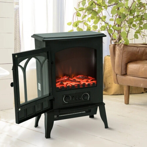 Realistic Led Flame Effect Electric Fireplace Heater for Home Office