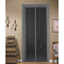(Grey) Magnetic Insect Door Net Fly Insect Mesh Curtain