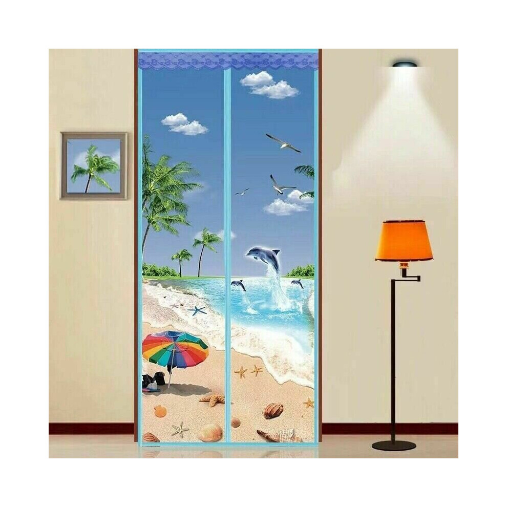 (Beach) Magnetic Insect Door Net Fly Insect Mesh Curtain