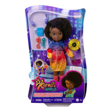 Mattel Karmas World Sångdocka Set med Tillbehör, Sjunger 2 Låtar, Brunt Hår & Bruna Ögon