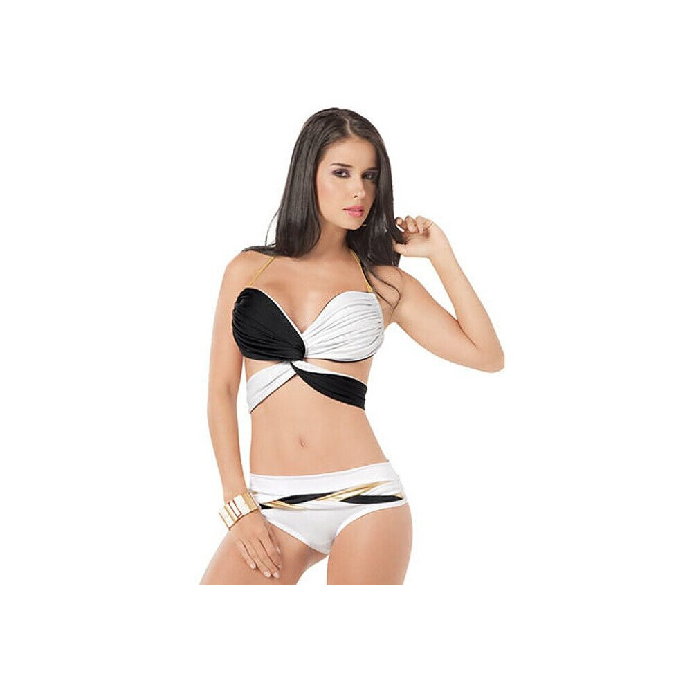 (White, one Size) Sexy Lingerie Rose Swimwear Swimsuit Bikini Set