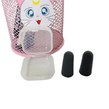 (Black) 2 Pairs Earplugs Noise Reduction Sponge Ear Plugs Camping Travel Sleeping Swimming Earplugs