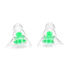 (Green) 2 Pairs Earplugs Noise Reduction Silicone Ear Plugs Camping Travel Sleeping Swimming Earplugs