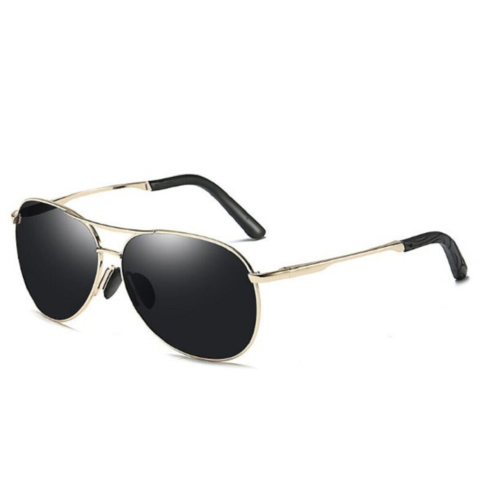 (Gold+Black) Men's Driving Special Glasses Polarized Driving Mirror