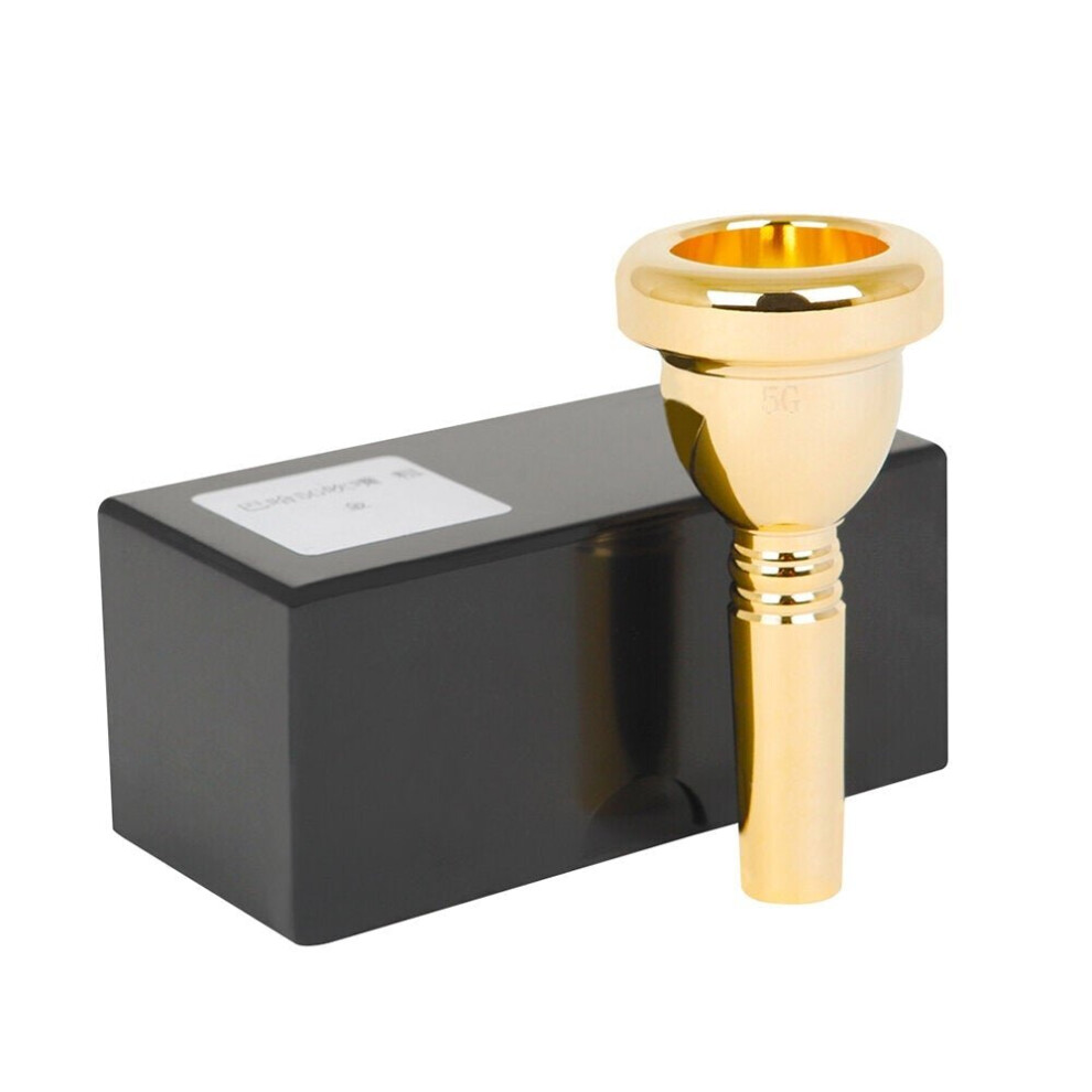 Greenzech 12.7 Mm Bach Tenor Trombone 5G Mouthpiece Brass + Lacquered Trumpet Accessories En Gold/Golden