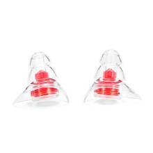 (Red) 2 Pairs Earplugs Noise Reduction Silicone Ear Plugs Camping Travel Sleeping Swimming Earplugs