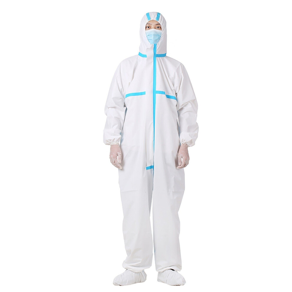 (M) Coverall Disposable Isolation Suit For Staff Protective Clothing Dust-Proof Coveralls Antistatic 3654657519964