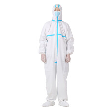 (2XL) Coverall Disposable Isolation Suit for Staff Protective Clothing Dust-proof Coveralls Antistatic
