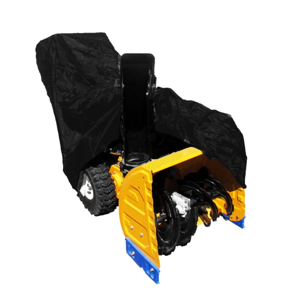 Black Polyester All Weather Protective Snow Thrower Cover 158x77x110cm