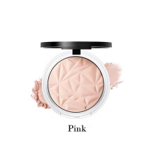 (Pink) Highlighter Pressed Powder Palette Pearlescent Sequin Brighten Skin Highlighter