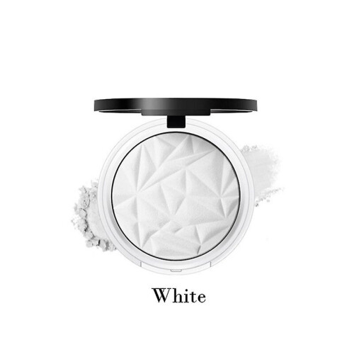 (White) Highlighter Pressed Powder Palette Pearlescent Sequin Brighten Skin Highlighter