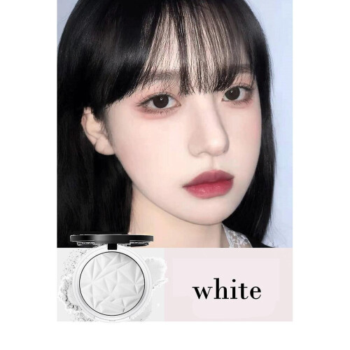 (White) Highlighter Pressed Powder Palette Pearlescent Sequin Brighten Skin Highlighter 1
