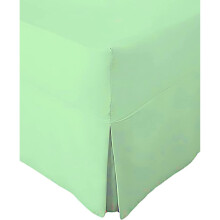(King, Mint) Non-Iron Percale Fitted Valance Sheet Pleated