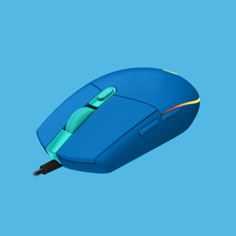 (Blue) Logitech Mouse G102 2Nd Lighsync Rgb Lighting Effects Computer Mice Blue 767665184635