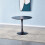 Living And Home (Black) Modern Round Wooden Table with Metallic Base 2