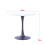 Living And Home (White&Black) Modern Round Wooden Table with Metallic Base 4