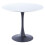 Living And Home (White&Black) Modern Round Wooden Table with Metallic Base 3