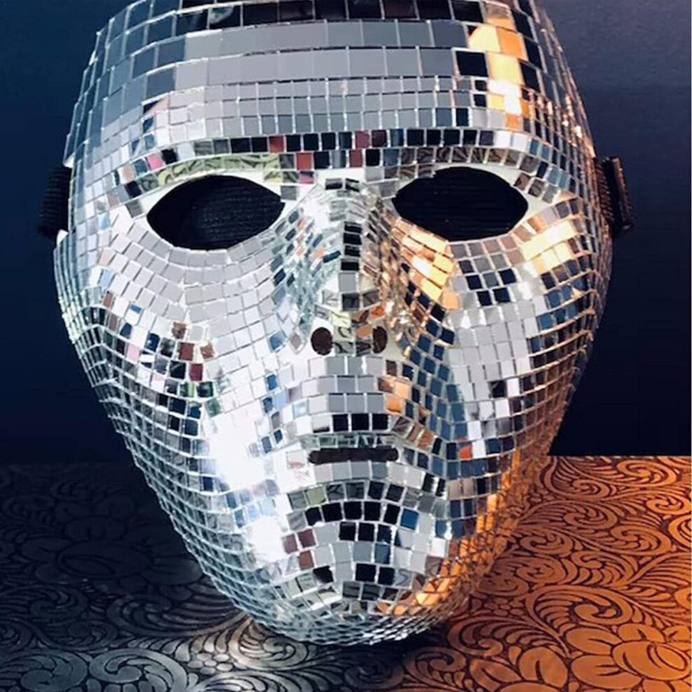 Disco Ball Glitter Face Mask Masque Festival Masquerade Masque With Glitter DJ Stage Bar Party Halloween Mask