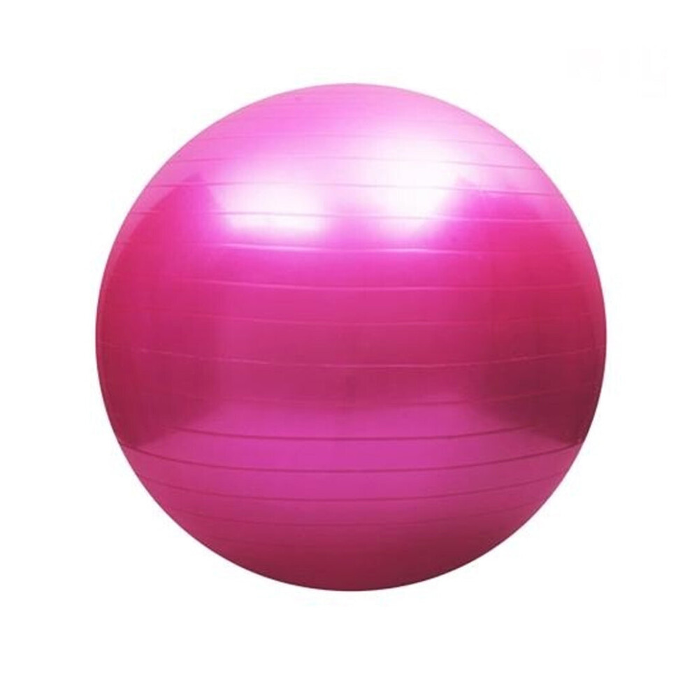 (Pink, 75cM) Yoga Ball With Air Pump