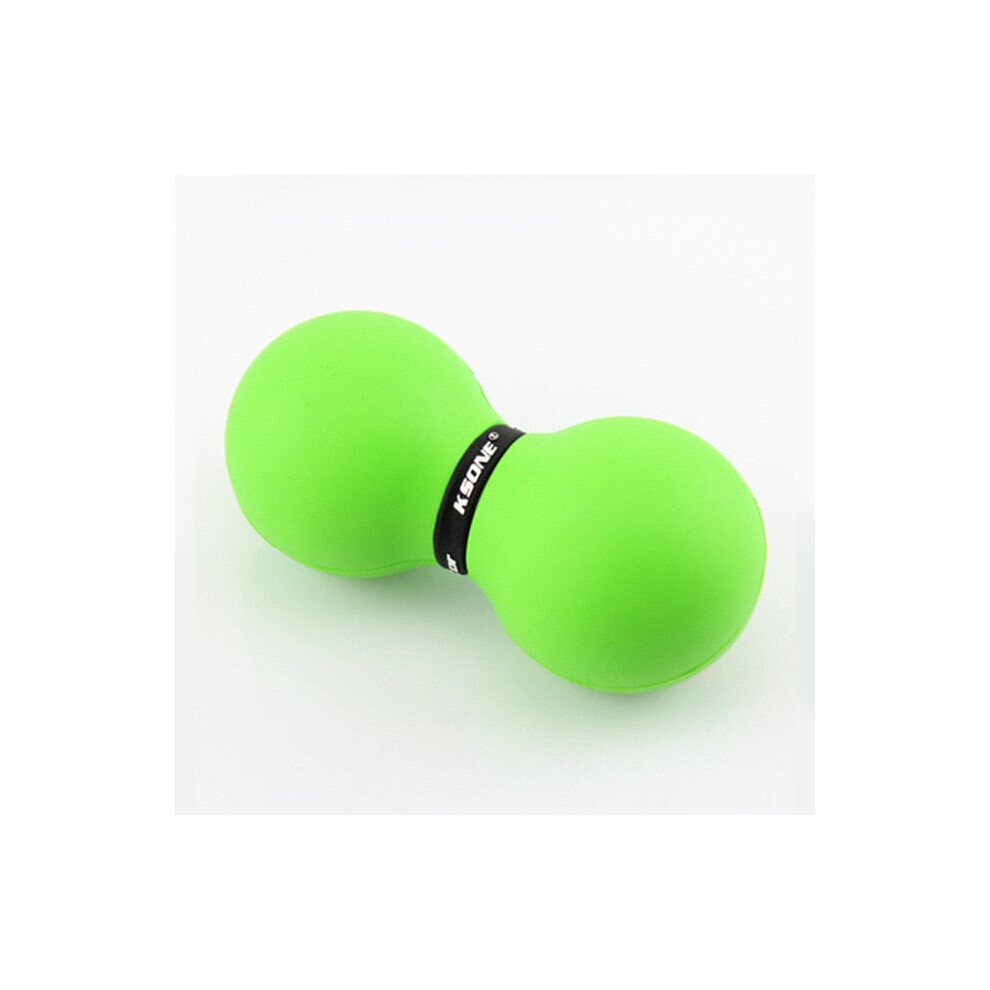 (Green) Double Lacrosse Ball Peanut Massage For Thoracic Spine Upper Back Neck Scapula