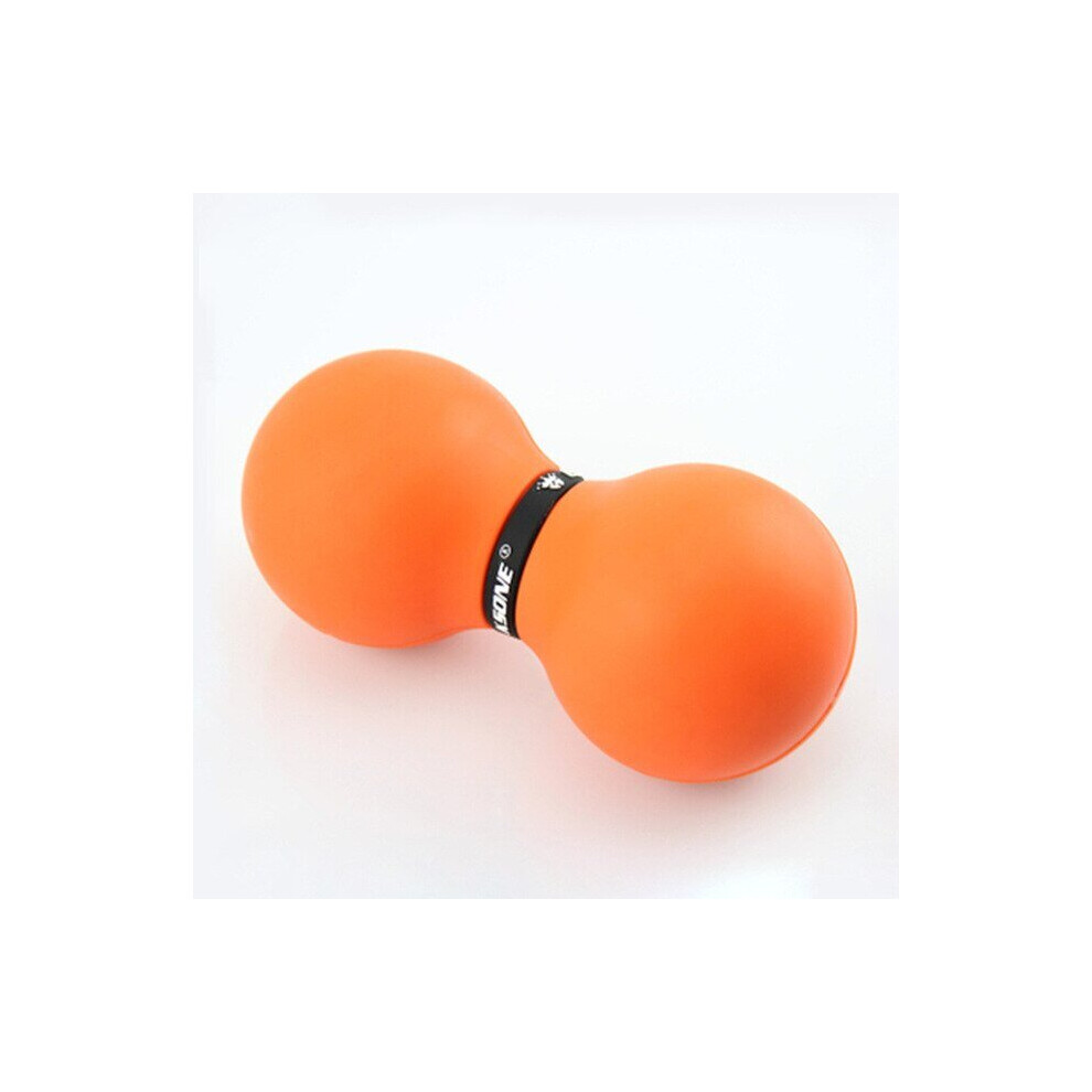 (Orange) Double Lacrosse Ball Peanut Massage For Thoracic Spine Upper Back Neck Scapula