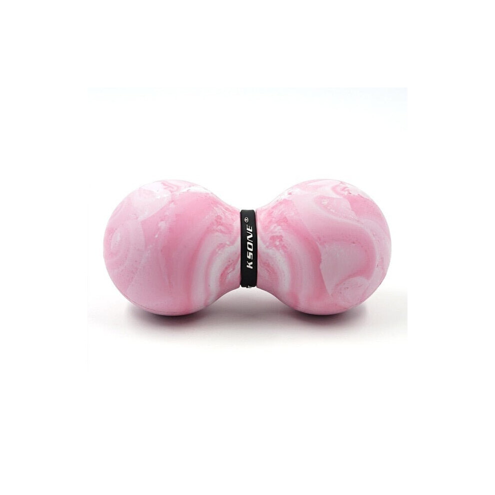 (Pink) Double Lacrosse Ball Peanut Massage For Thoracic Spine Upper Back Neck Scapula