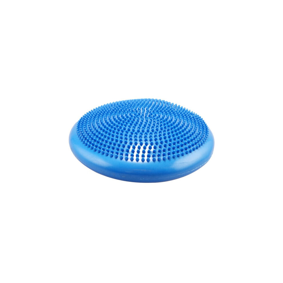 (Blue) Inflatable Yoga Massage Ball Durable Universal YogaFitness Wobble Stability Balance Disc Cushion Mat