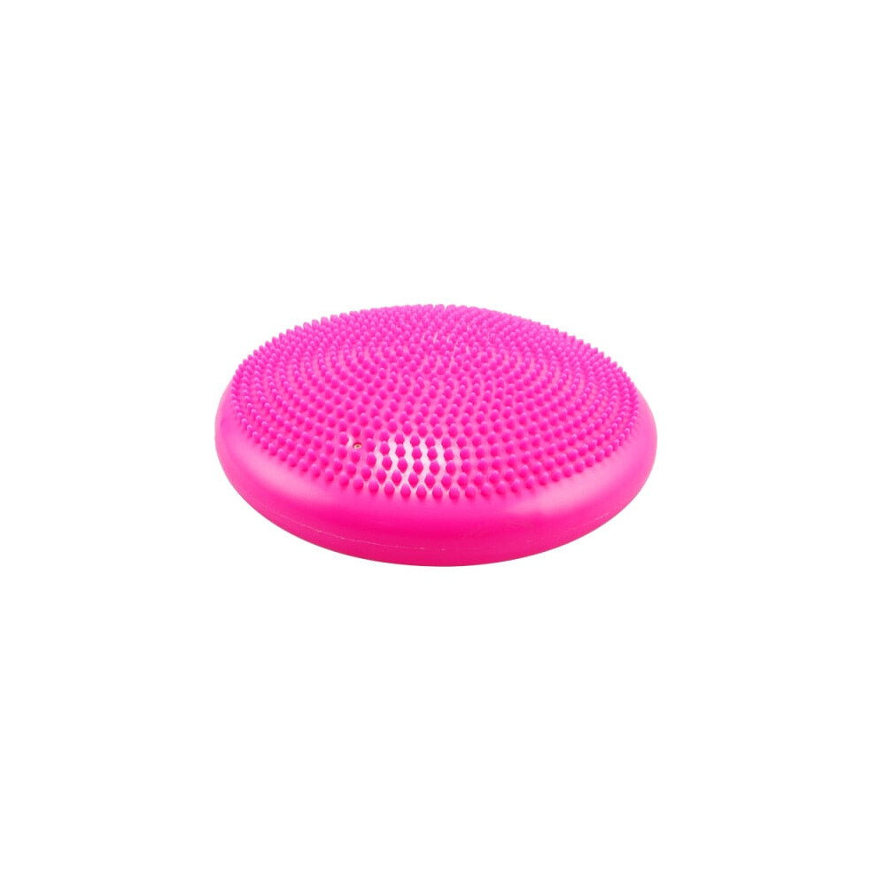 (Pink) Inflatable Yoga Massage Ball Durable Universal YogaFitness Wobble Stability Balance Disc Cushion Mat