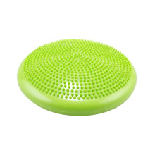 (Green) Inflatable Yoga Massage Ball Durable Universal YogaFitness Wobble Stability Balance Disc Cushion Mat