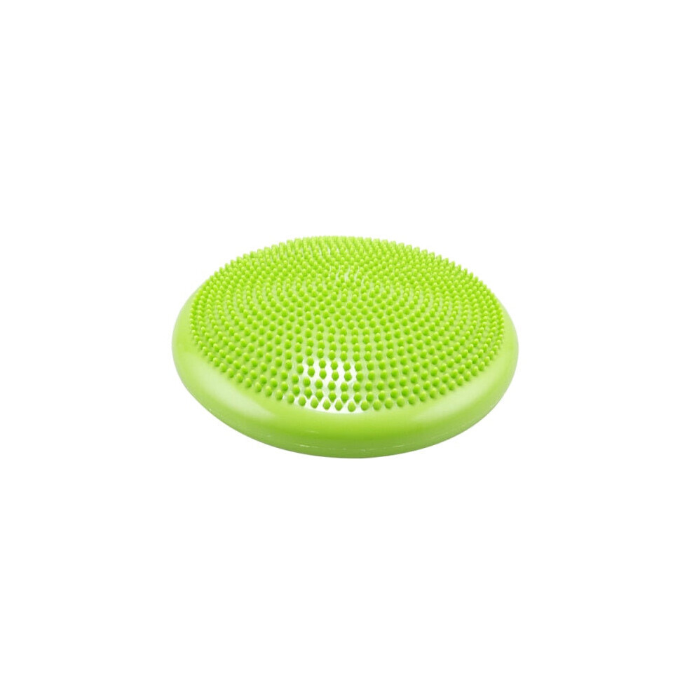 (Green) Inflatable Yoga Massage Ball Durable Universal YogaFitness Wobble Stability Balance Disc Cushion Mat