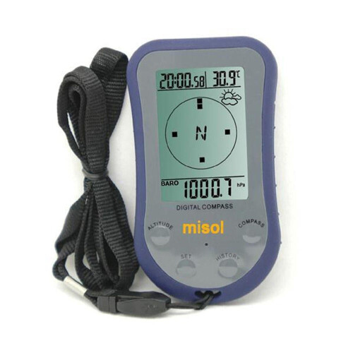 Waterproof LED Digital Thermometer Compass Outdoor Altimeter Altitude Meter Barometer 1