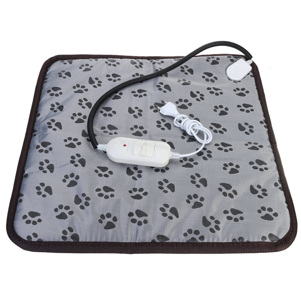 (US Plug) Electric Pet Heat Pad Heated Mat Bed Cat Whelping Winter Warm Mat Waterproof