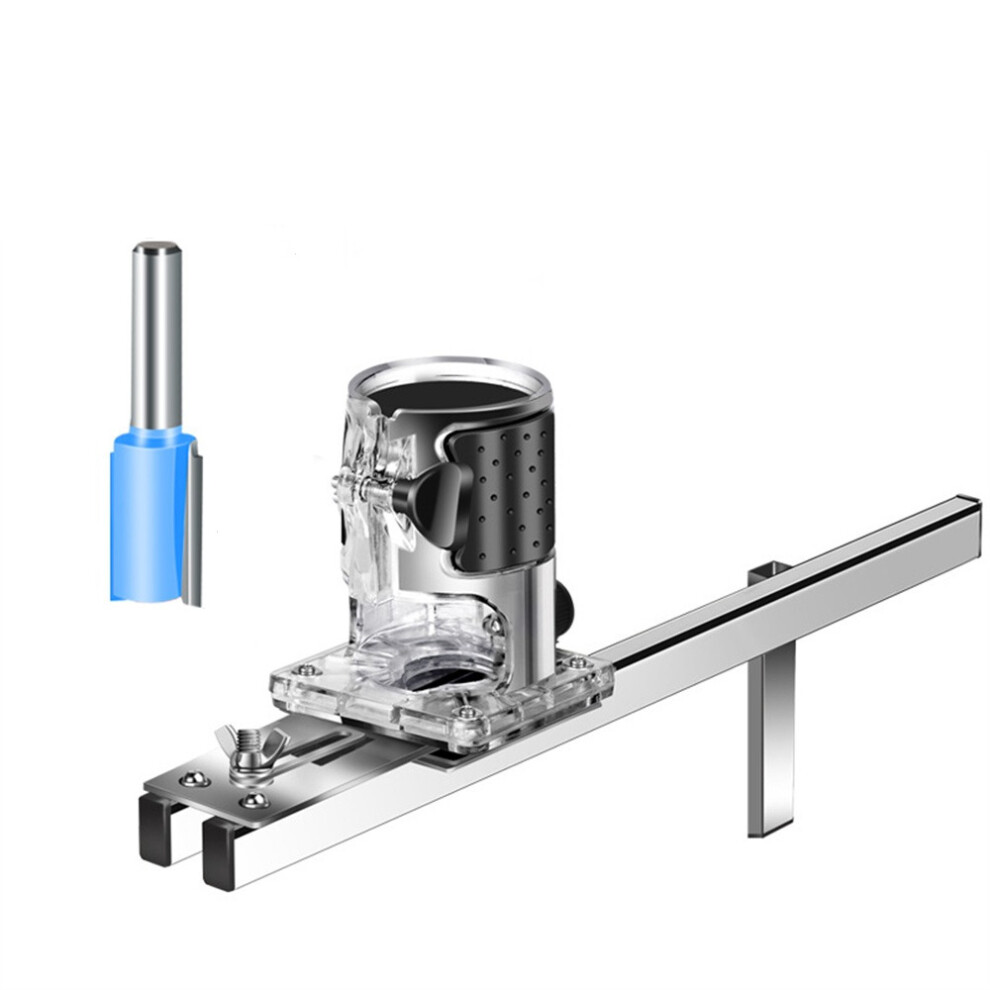 45cm 2 in 1 Slotting Machine Bracket Stainless Steel Adjustable Trimmer Slotting Holder for wood working Cabinet DIY Tool
