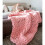 (Beige, L) Chunky Knitted Handmade Thick Blanket 4
