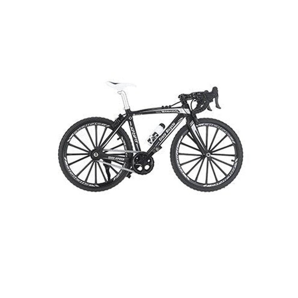 (Black) 1:10 Diecast Bicycle Model Toys Racing Cycle Cross Mountain Bike Building Gift Decor