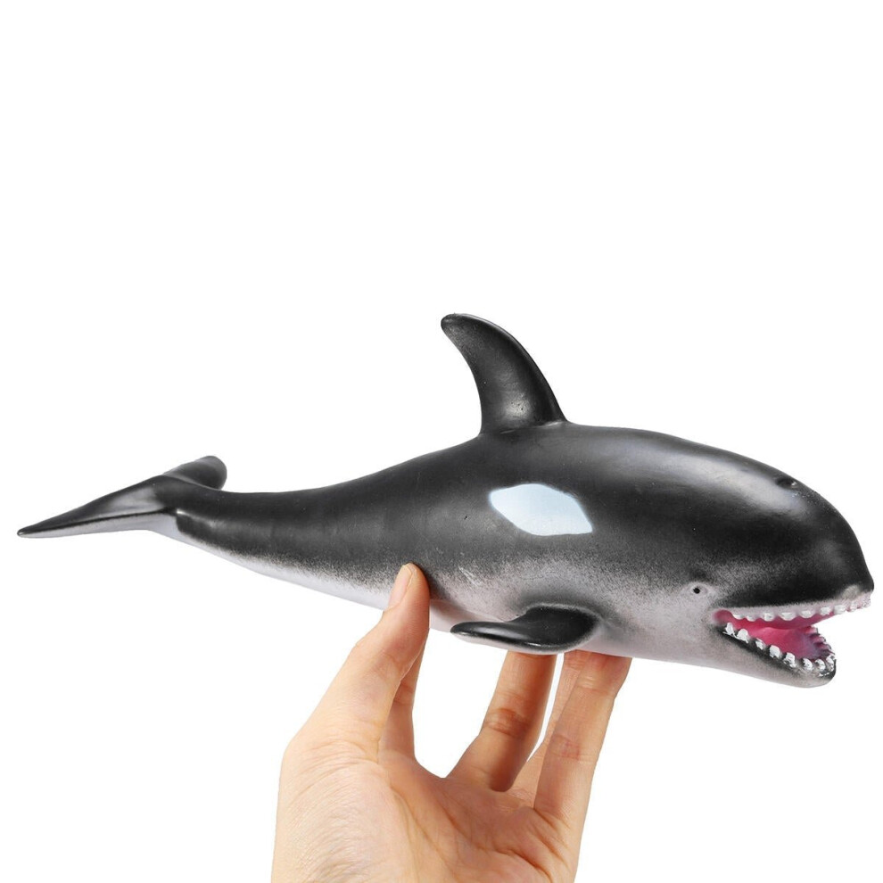 (Whale) 30cm White Shark Killer Whale Soft Model Toys Glue Material