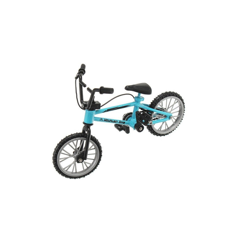 (Light Blue) Creative Simulation Mini Alloy Bicycle Finger Forklift Toy Multi-color Kids Gift Sports