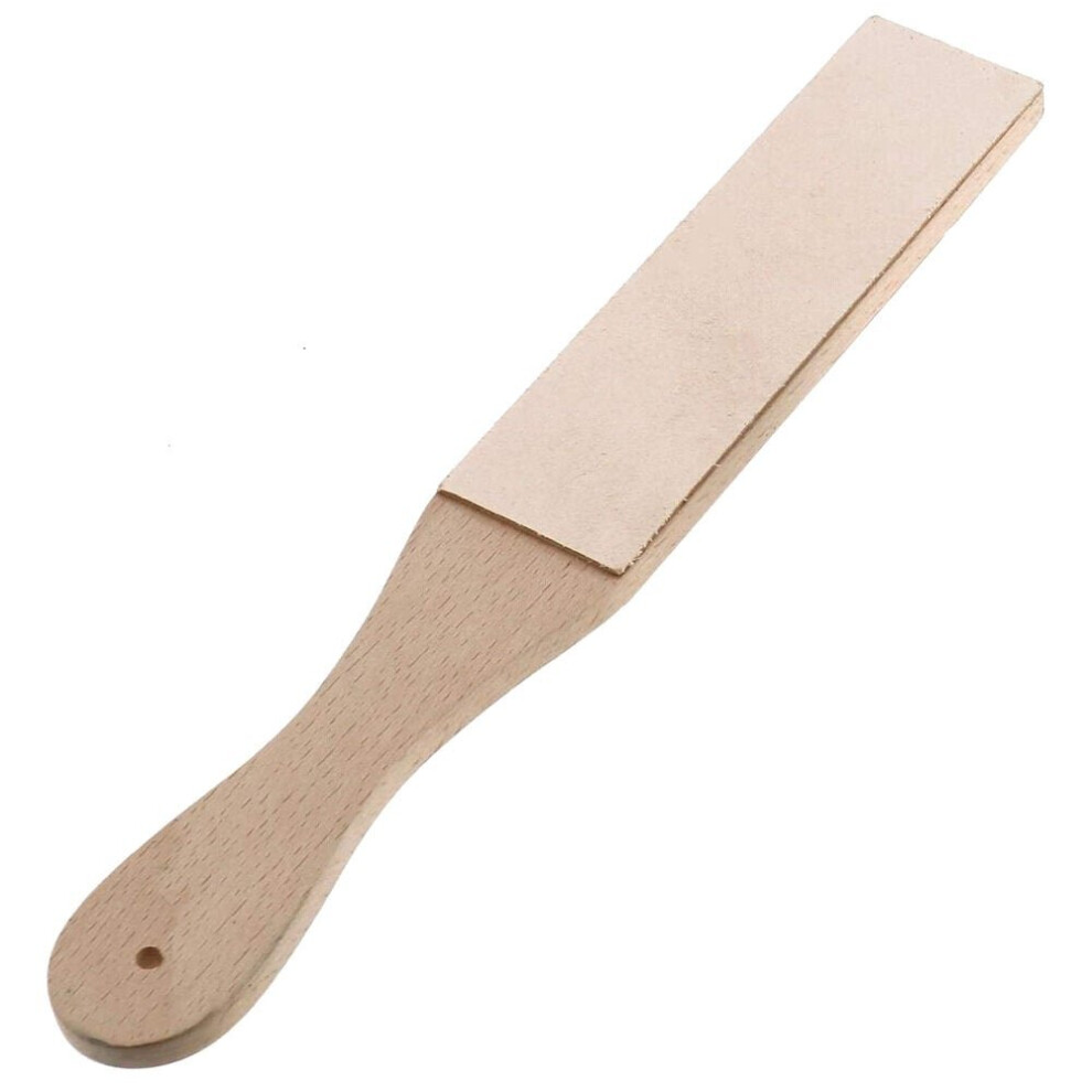 Dual Sided Leather Sharpening Wood Handle Strop Tool With Buffing Compounds For Chisels Tools Polishing 3654659217660