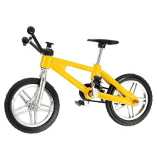 (Yellow) Creative Simulation Mini Alloy Bicycle Finger Forklift Toy Multi-color Kids Gift Sports