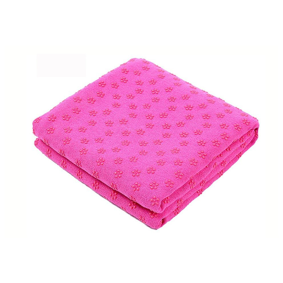 (Red) Non Slip Yoga Anti Skid Microfiber Mat Cover Towel Size 183cm*61cm 72''x24'' Pilates Blankets