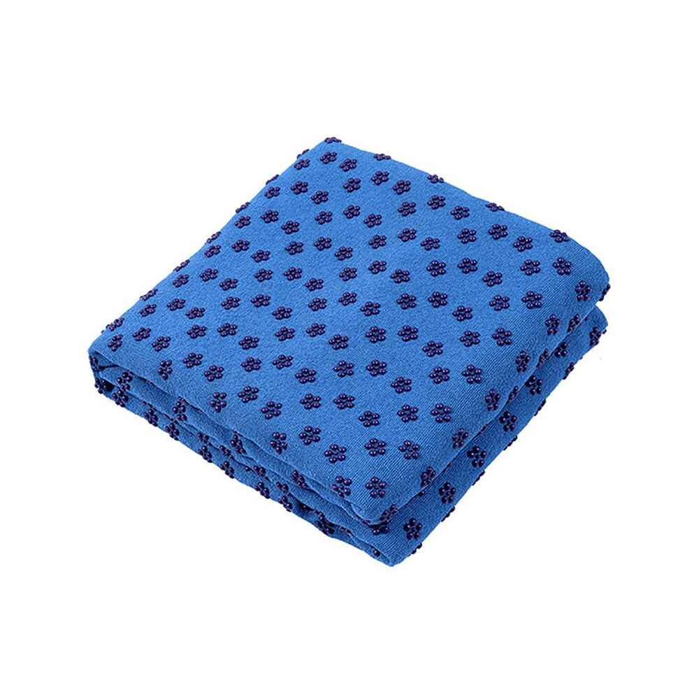 (Blue) Non Slip Yoga Anti Skid Microfiber Mat Cover Towel Size 183cm*61cm 72''x24'' Pilates Blankets