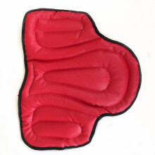 (Red) Non-slip PU Leather Horse Saddle Pads Comprehensive Seat Cushion Pad Equestrian Horse Riding Equipment