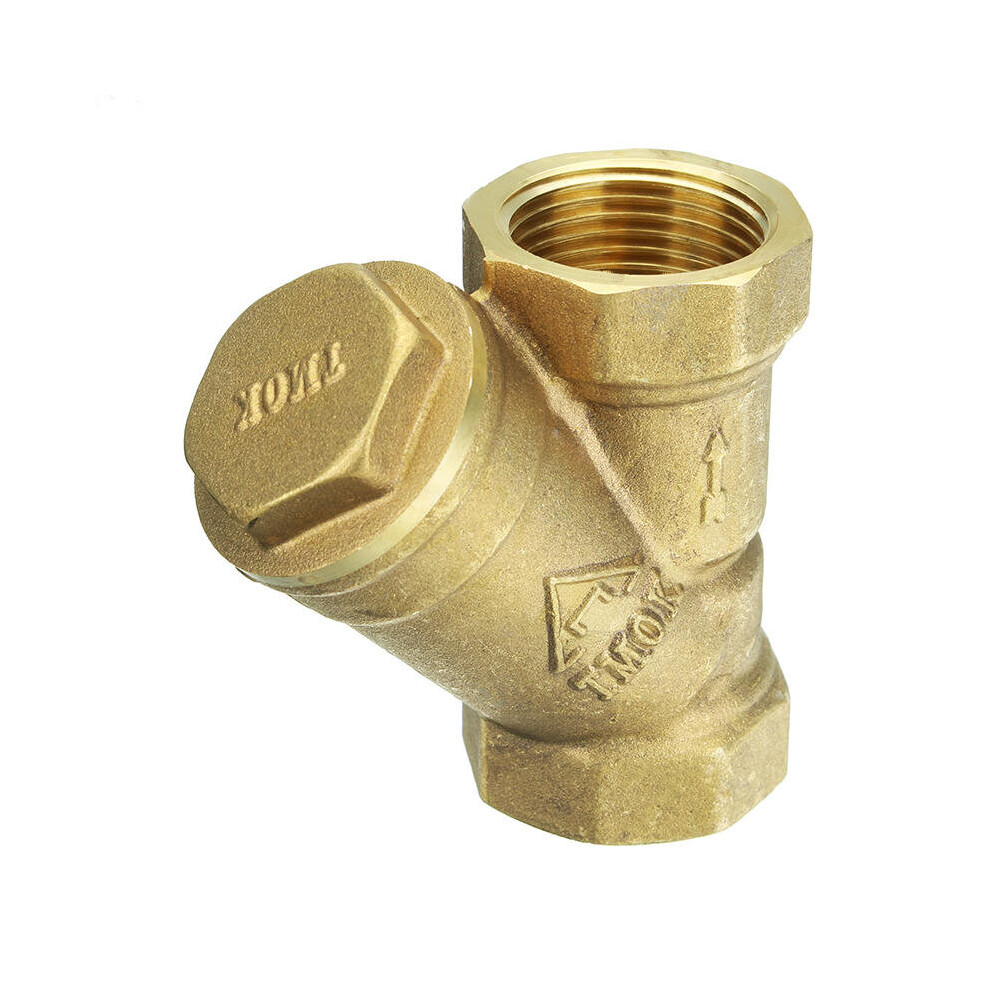 (1/2 Inch) Y Type Brass Water Filter G Thread Female Coupler Connector
