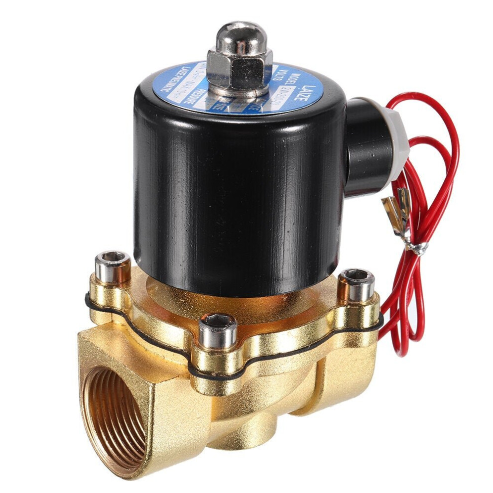 (AC220V) 3/4 Brass Electric Solenoid Valve AC 220V/DC 12V/DC 24V Normally Closed Water Air Fuels Valve