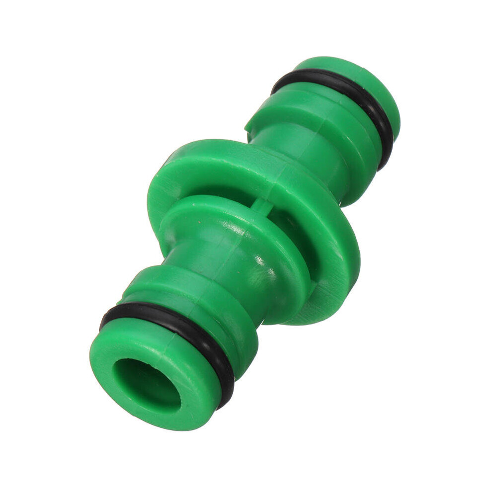 1/2 Inch Plastic Water Pipe Two Way Nipple Joint Hose Connector Fitting Green