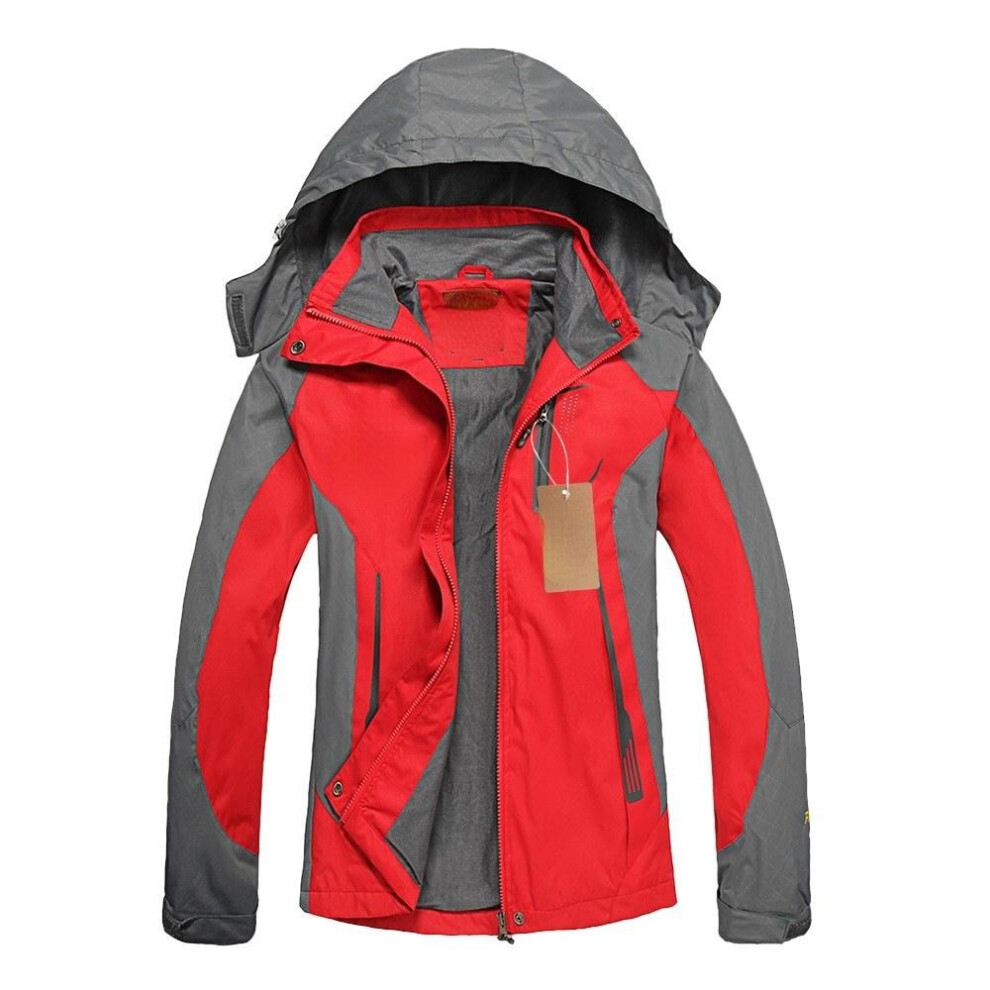 (Red, XS) Windproof Raincoat Sportswear Outdoor Hiking,Traveling Cycling Sports,Detachable Hooded Coat,for Women