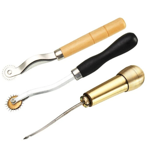 48Pcs Leather Craft Tools Kit Hand Sewing Stitching Punch Carving Work Saddle 2