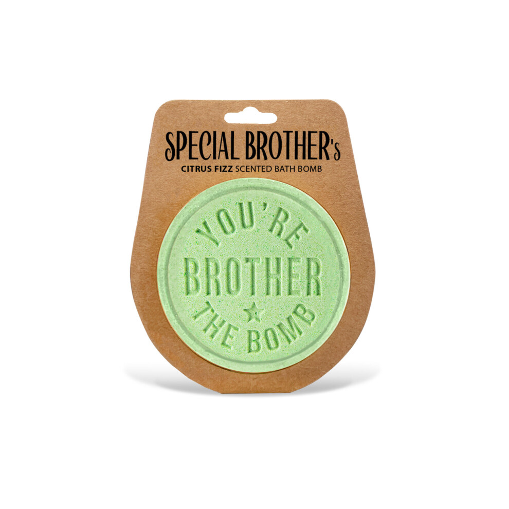 History & Heraldry Personalised Special Brother Citrus Fizz Scented Bath Bomb Relaxing Treat Gift For Him